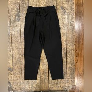 Black Trousers with Tie Detail